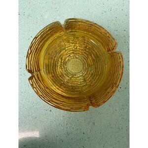 Anchor Hocking Vintage MCM Amber Ashtray Ridged One Size Soreno Clear